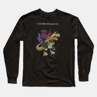 Clanosaurus Rex COCHRANEsauras Family Cochrane Scotland Scottish Tartan Long Sleeve T-Shirt